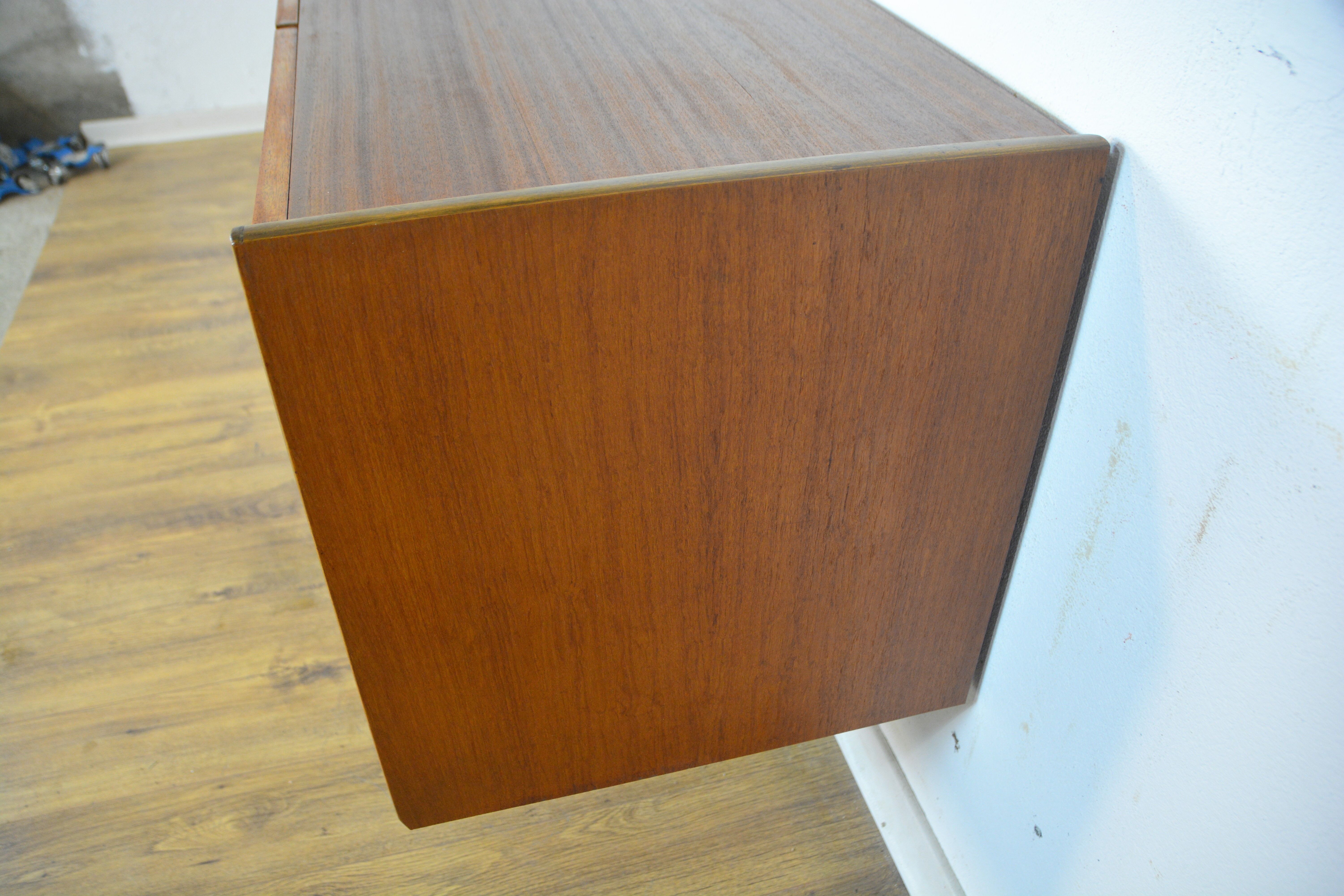 Scandinavian teak and metal row