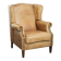 Cow leather wingback armchair with a beautiful timeless English look