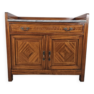 Art Nouveau sideboard in walnut with marble top