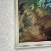 Toile huile sur bois fleurs