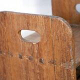 Ancienne étagère d'atelier en teck birman