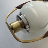 Old opaline pendant lamp 1950 vintage