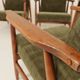 Ensemble de 4 Fauteuils Mid-Century Modern – Velours olive vert 