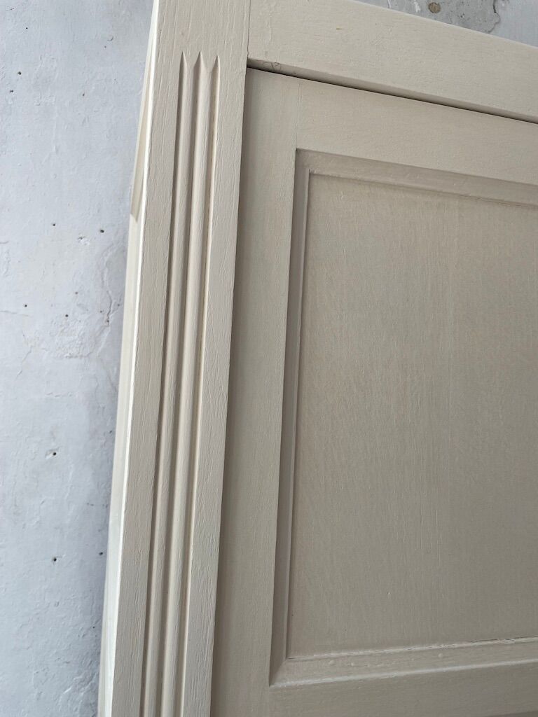 White and green cutter cabinet