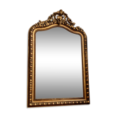 Old mirror louis Philippe pediment gilded gold leaf