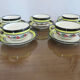 Set of 5 cups and 5 under cups Henriot Quimper