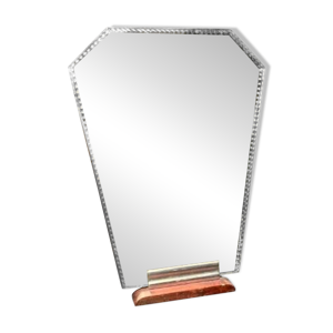 Miroir avec socle en - bois