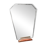 Miroir avec socle en bois