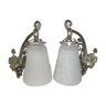 Pair of wall lamps muller frere luneville