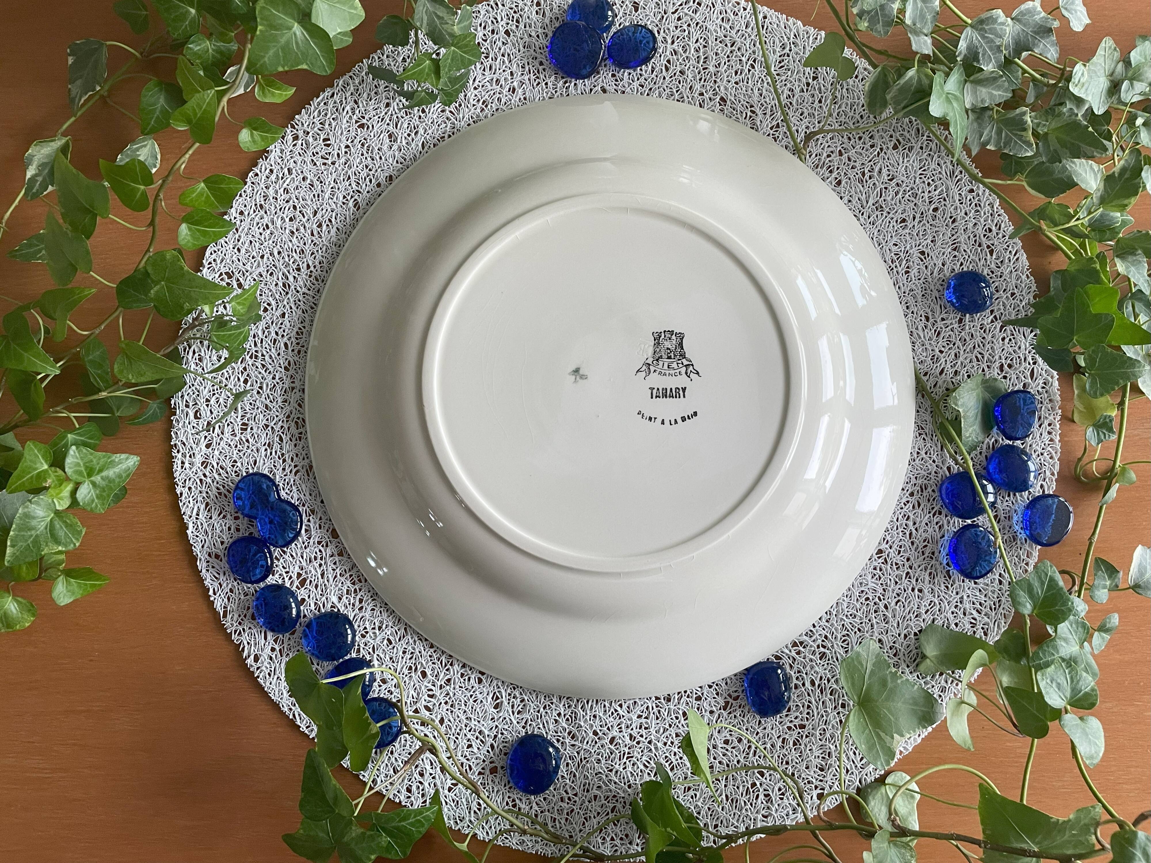 Antique serving dish in Gien earthenware