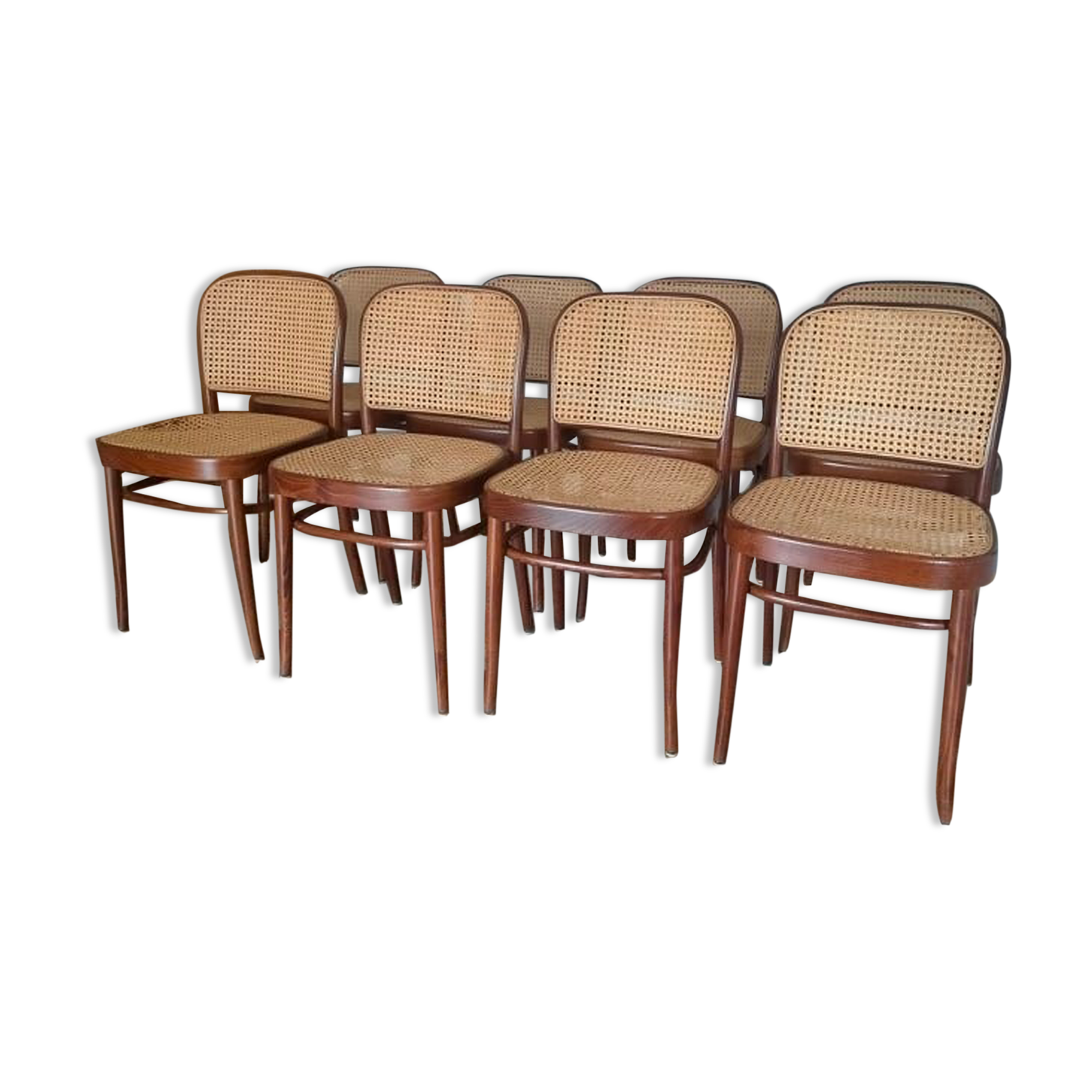 8 bistro chairs model 811 by Josef Hoffman