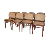 8 chaises bistrot modèle 811 par Josef Hoffman