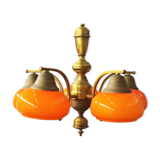 Brass ceiling chandelier, 1960s