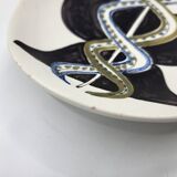 Cup Vide Poche Roger Capron Serpents decor ceramic France 1950