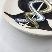 Cup Vide Poche Roger Capron Serpents decor ceramic France 1950