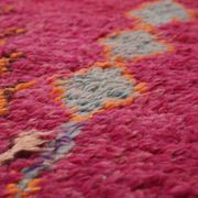 Large Burgundy Moroccan rug 196 x 472 cm - Vintage Moroccan Wool Rug Boho