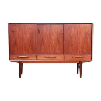 Teak wooden Danish design highboard