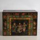 Ancien coffre oriental avec peinture de la guerrière Yang Mulan (c.1900) #9