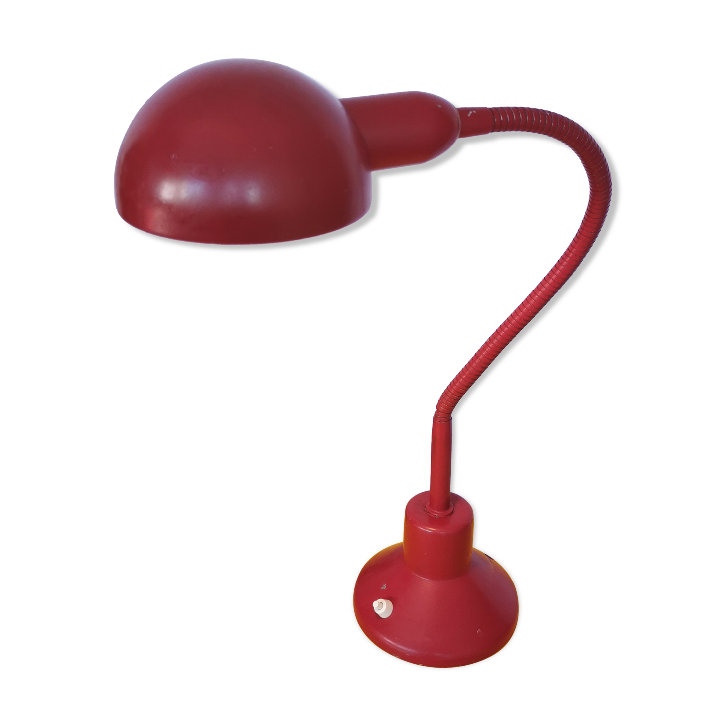 Burgundy flexible casserole lamp, 1960