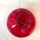 Bouteille ou soliflore rouge oignon avec bouchon en bois vintage murano