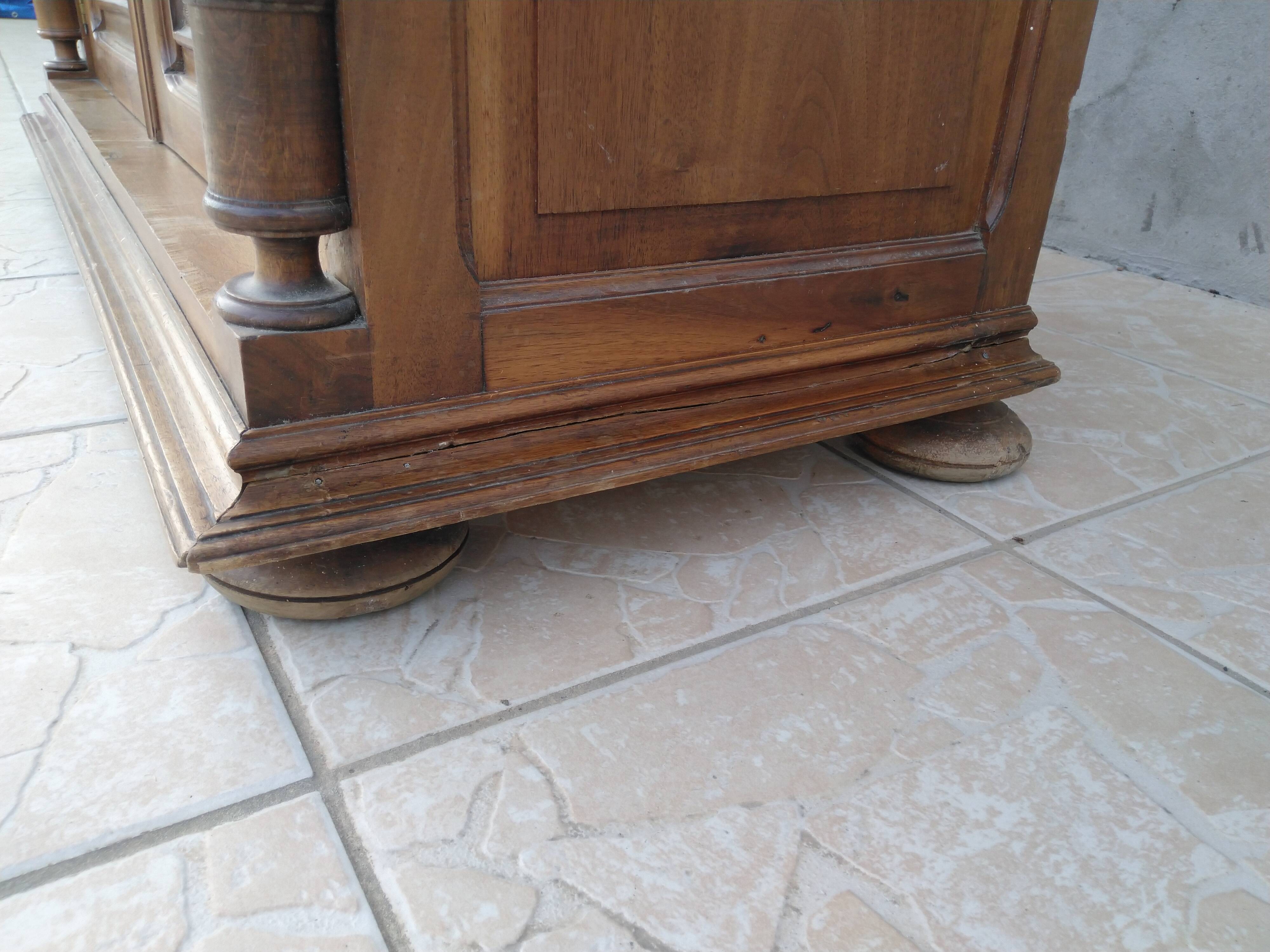 Louis XVI-style walnut library