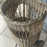 Old wicker log cart