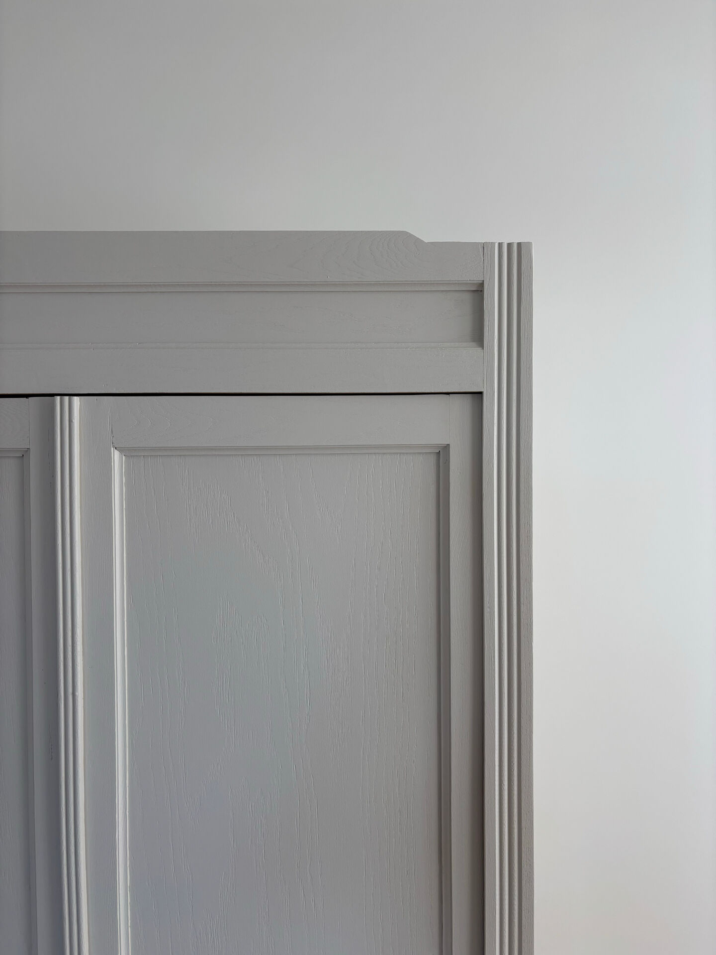 Large Parisian wardrobe in renovated oak wood.