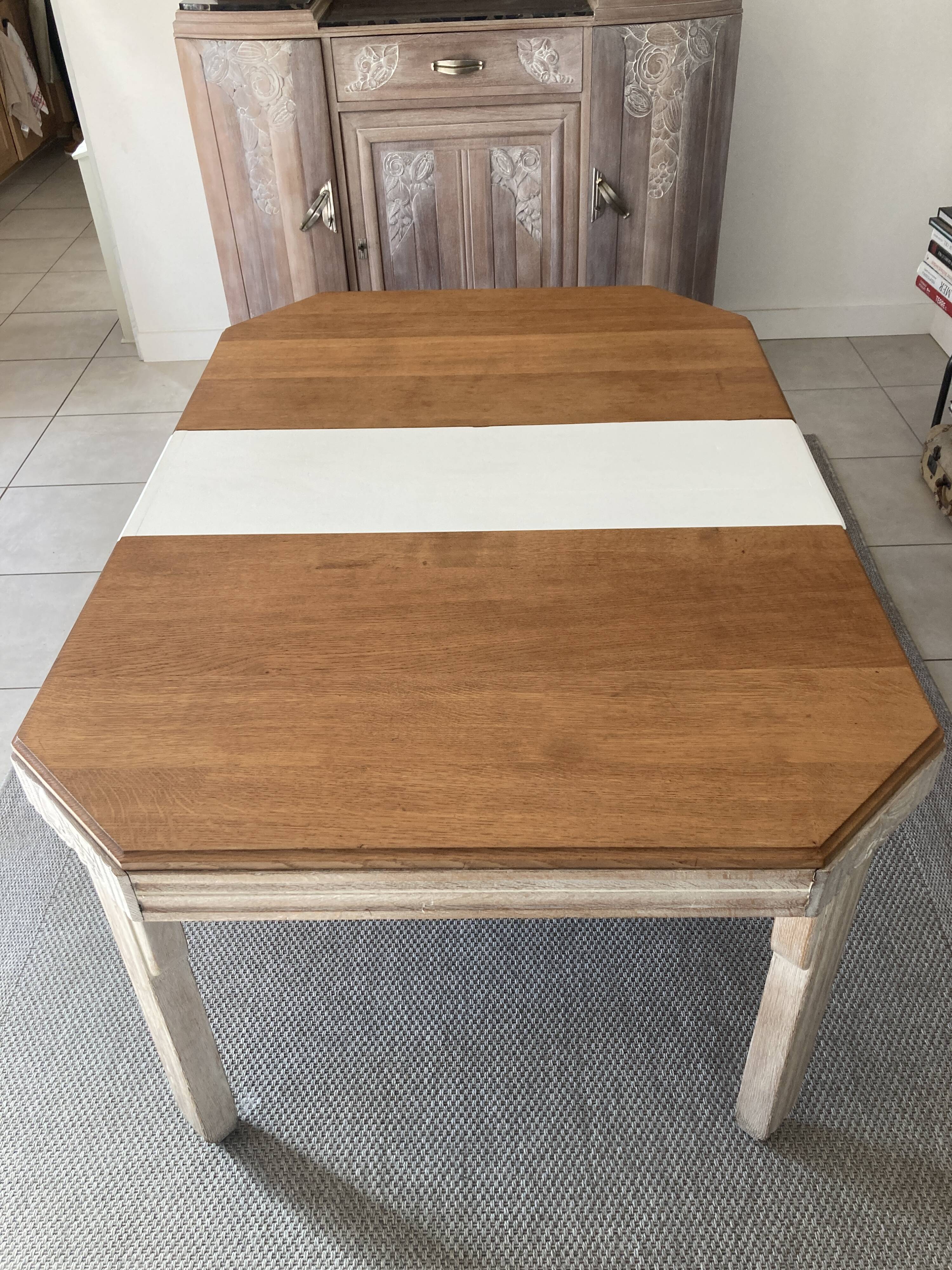 Refurbished extendable oak table
