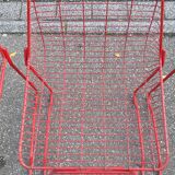 6 wired metal mesh chairs