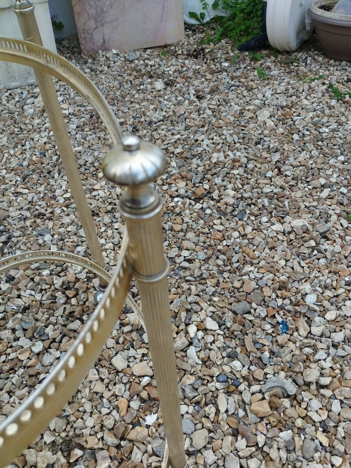 Old vintage rolling serving table