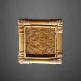 Plant holder or vintage saddle in bamboo and rattan