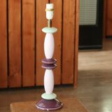 Ceramic column lamp pastel tones, 90s