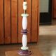 Ceramic column lamp pastel tones, 90s