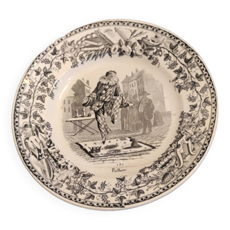 Assiette parlante Creil et Montereau