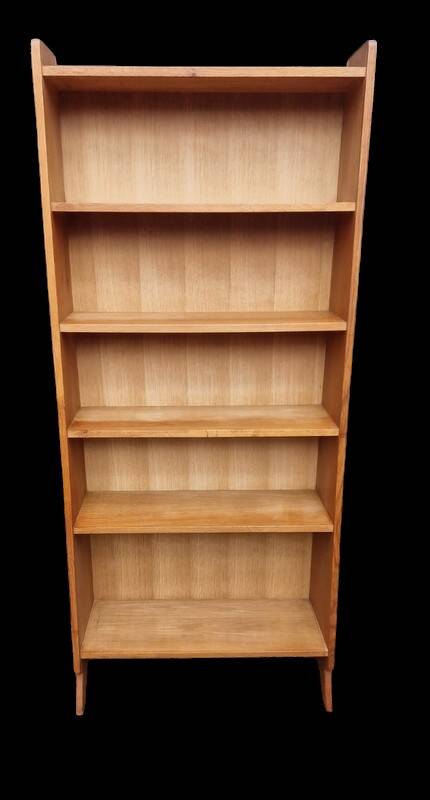 Vintage library shelf with compass base