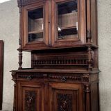 Renaissance Style Library Buffet In Carved Solid Walnut