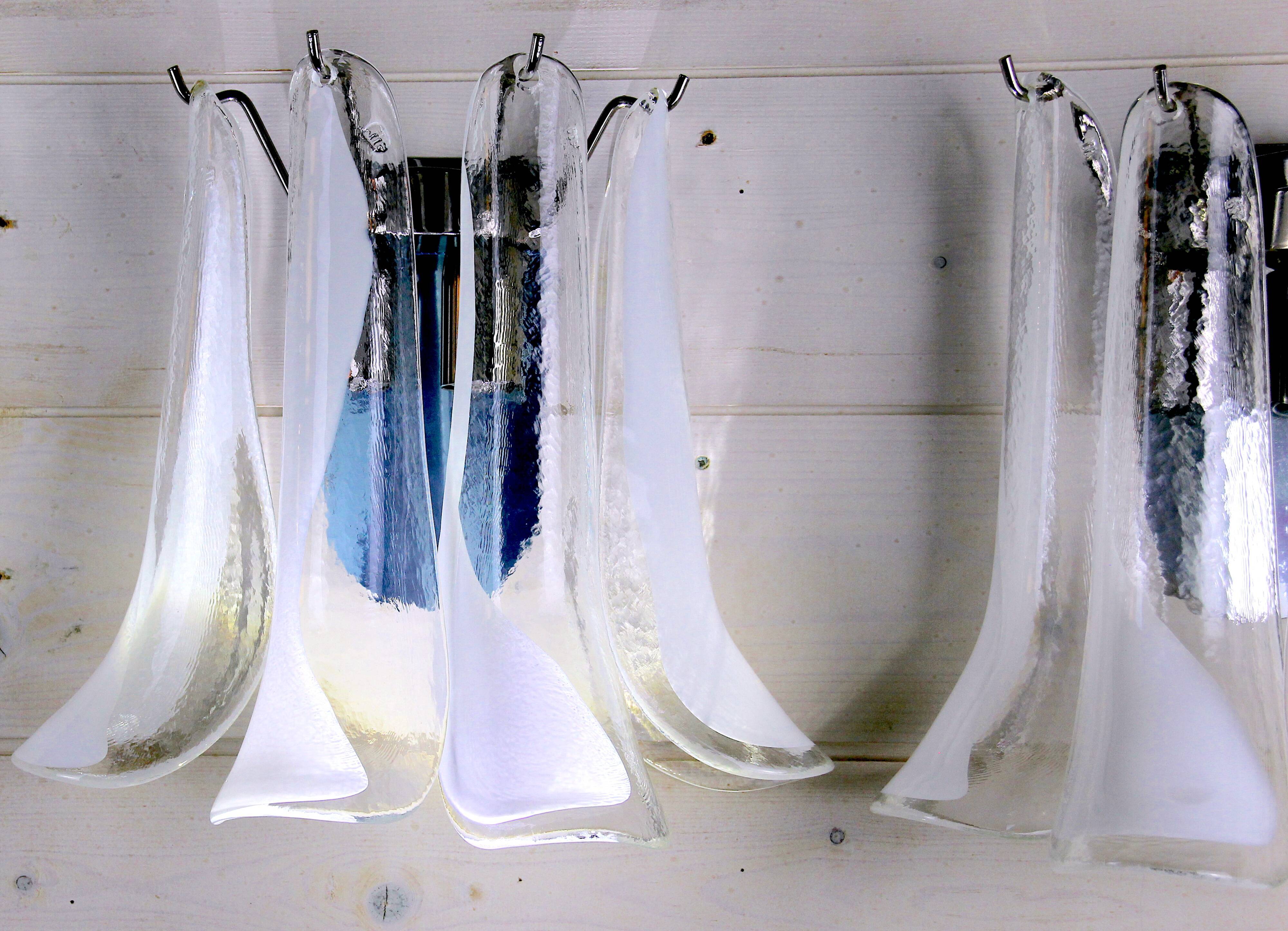 1970's Murano Glass Sconces, Mazzega, Italy - a Pair