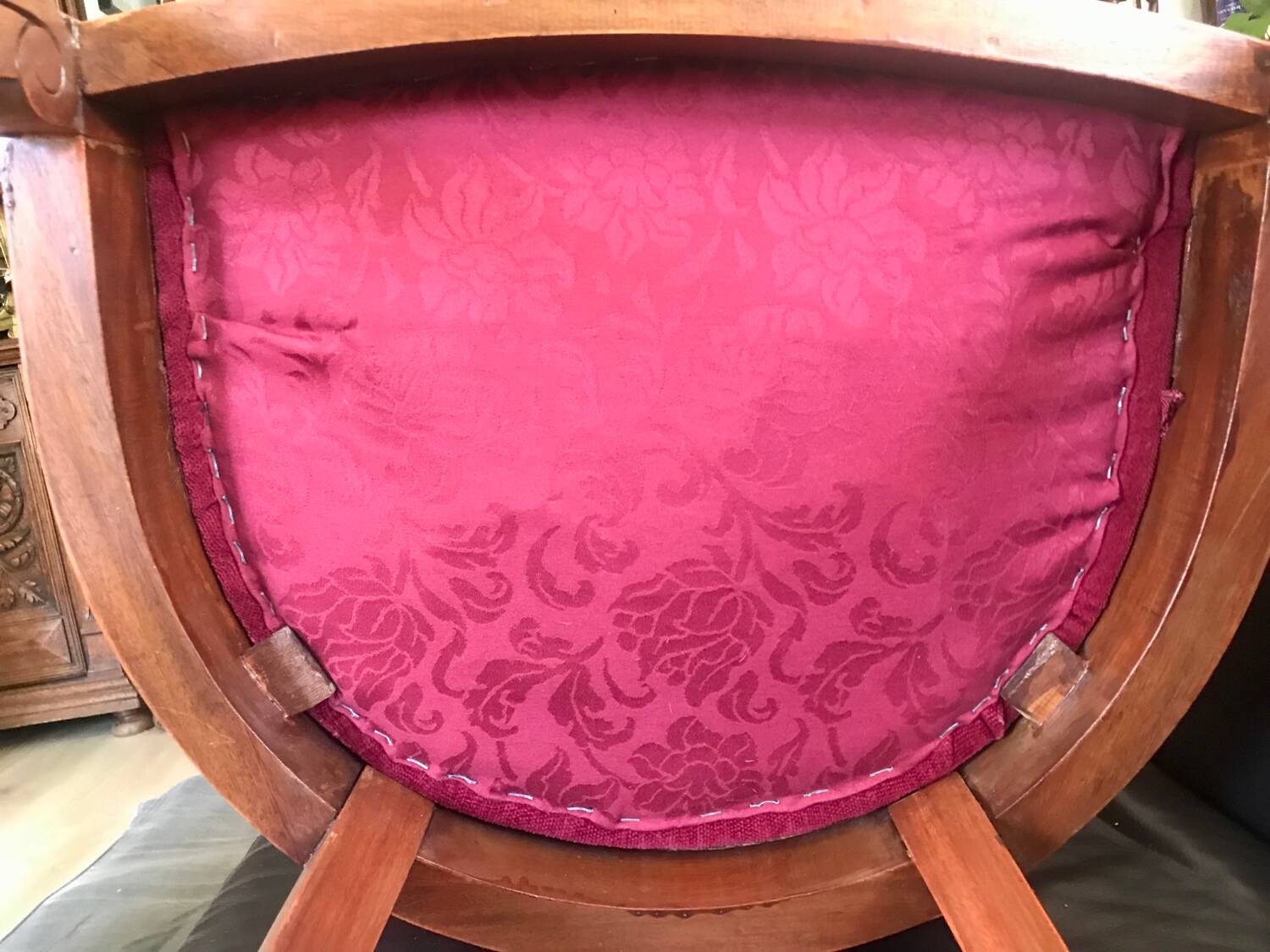 Empire-style armchair with swan necks