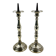 Pair of candle picnickers in silvered bronze