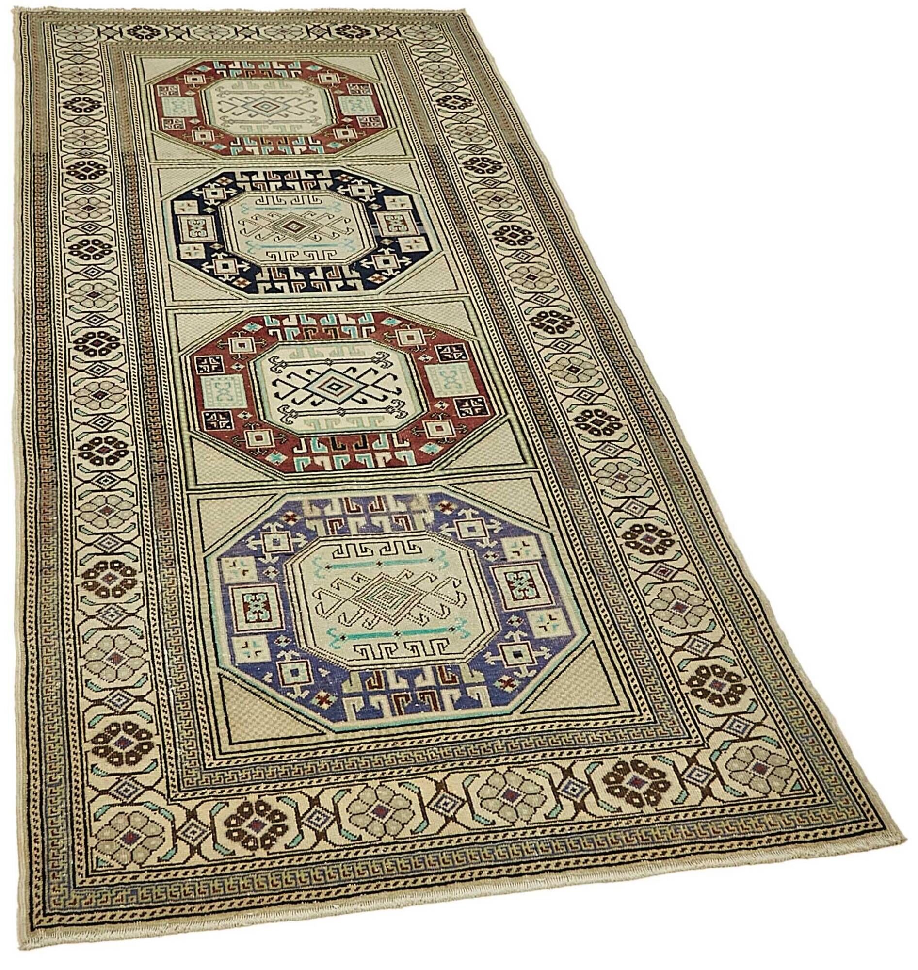 Turkish Vintage Anatolian Rug 92 cm x 210 cm