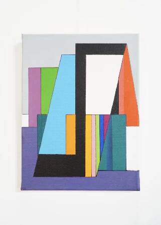 Guy Vandenbranden, Abstract Geometric Oil on Canvas