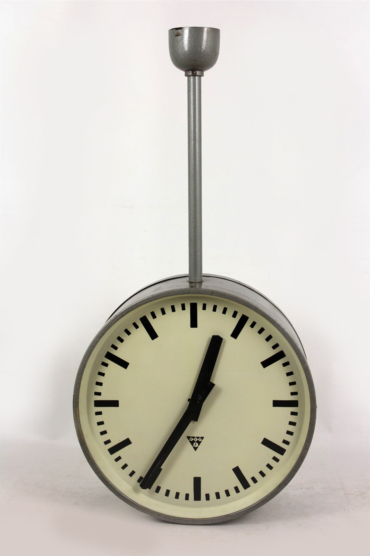 Double sided railway clock from pragotron, 1970