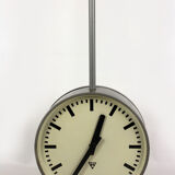 Double sided railway clock from pragotron, 1970