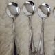 Set of 6 silver metal cream spoons