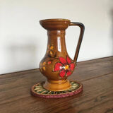 Pichet, carafe en grès vernissé vintage