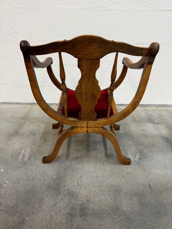Fauteuil Dagobert, assise rouge