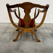Dagobert armchair with red upholstery