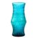 Postmodern vase, turquoise glass, designed by Z. Horbowy, Poland, 1970s