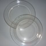 Transparent Duralex hollow plates x2