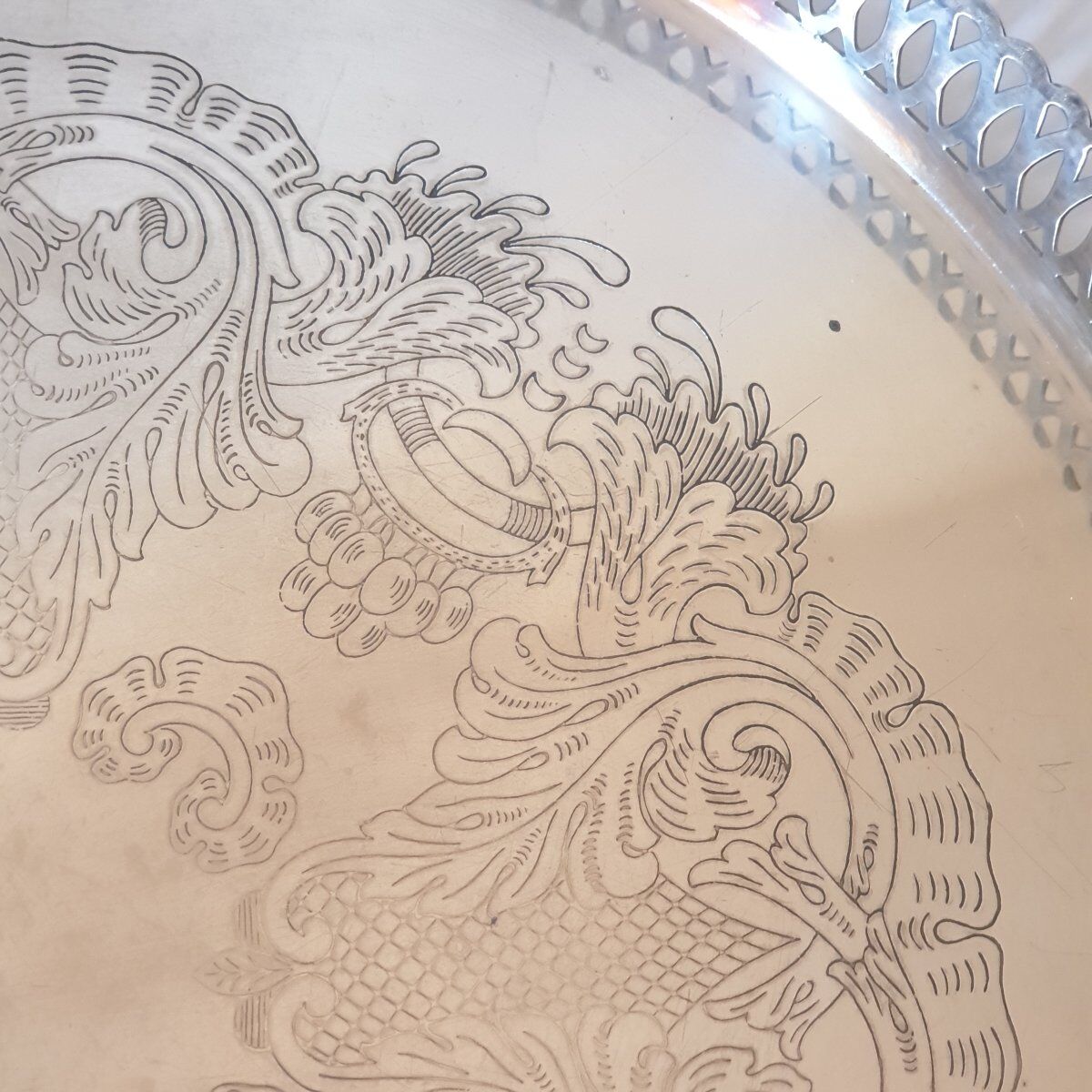 Silver-plated service tray 20th century